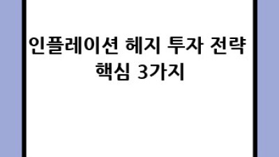 2024년, 인플레이션 헤지 전략으로 자산 지키기