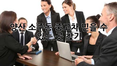 양산 소주동 중고차, 믿을 수 있는 곳 찾기!