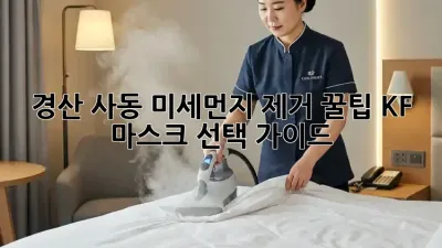 경산 사동 미세먼지 제거 꿀팁🍯 KF 마스크 선택 가이드